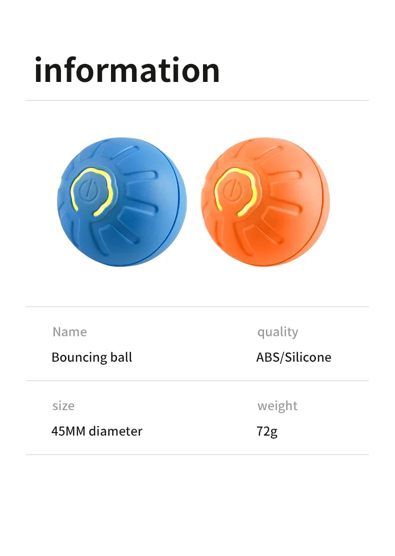 Smart Dog Toy Ball Electronic Interactive Pet Toy Moving Ball USB Automatic Moving Bouncing for Puppy Birthday Gift Cat Product