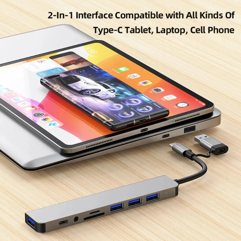 8 in 2 USB Type C Hub