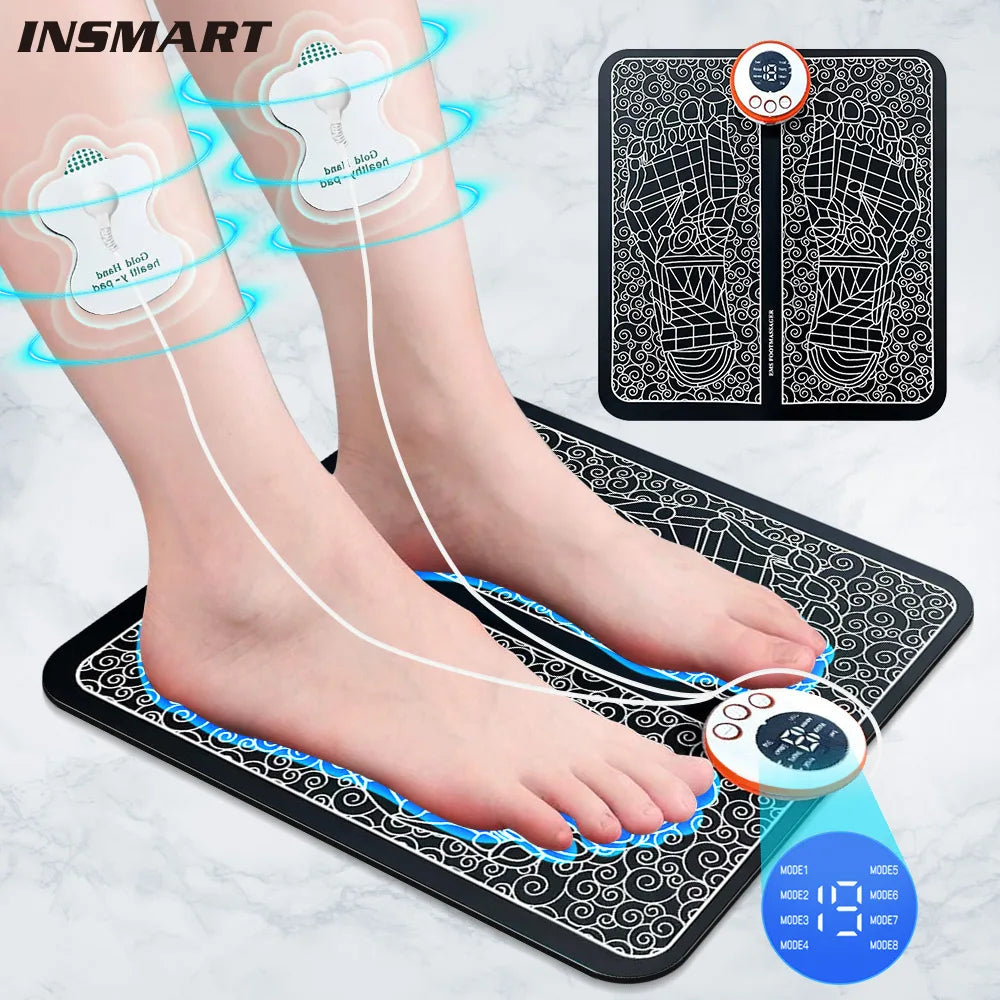 Electric EMS Foot Massager Pad Relief Pain Relax