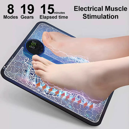 Electric EMS Foot Massager Pad Relief Pain Relax